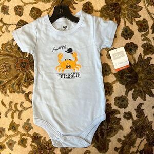 NWT Size 18 Months onesie. Blue with little crab. Super cute! 100% cotton